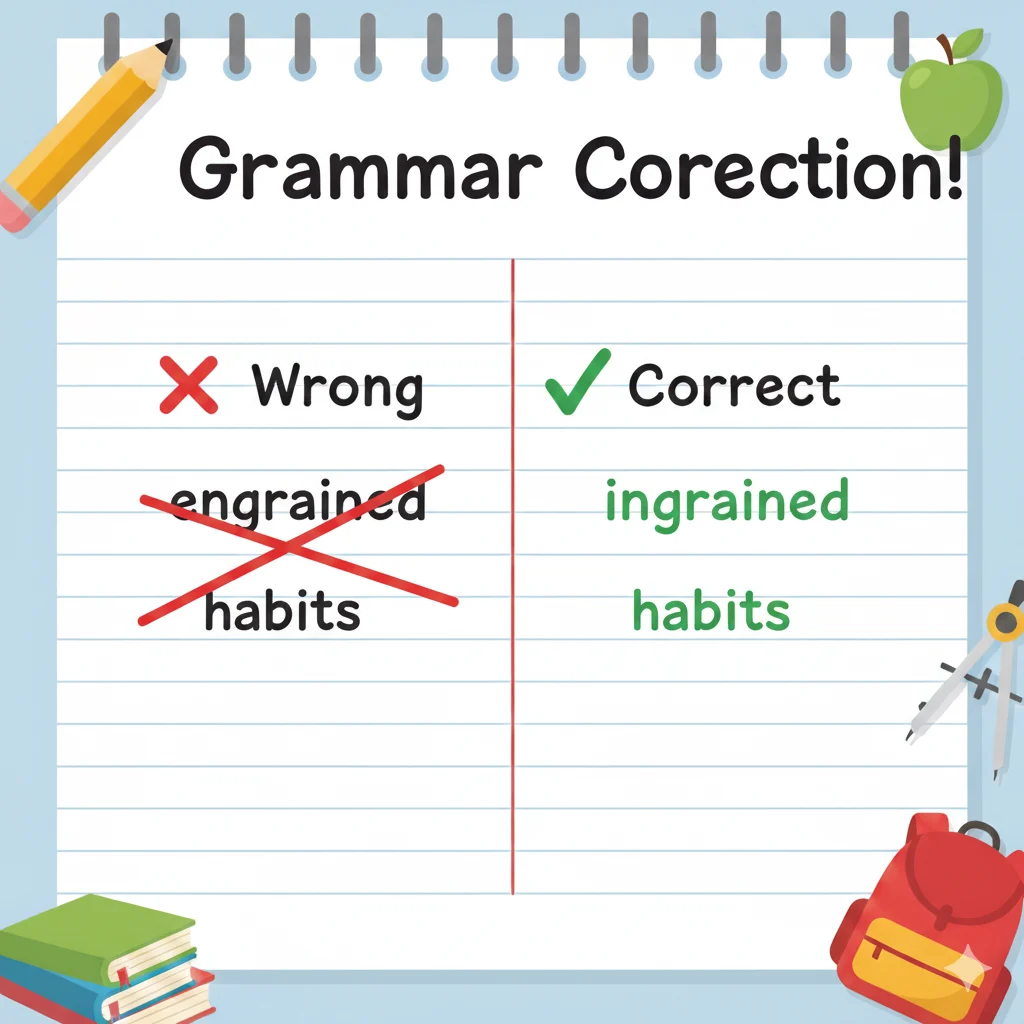 ingrained or engrained