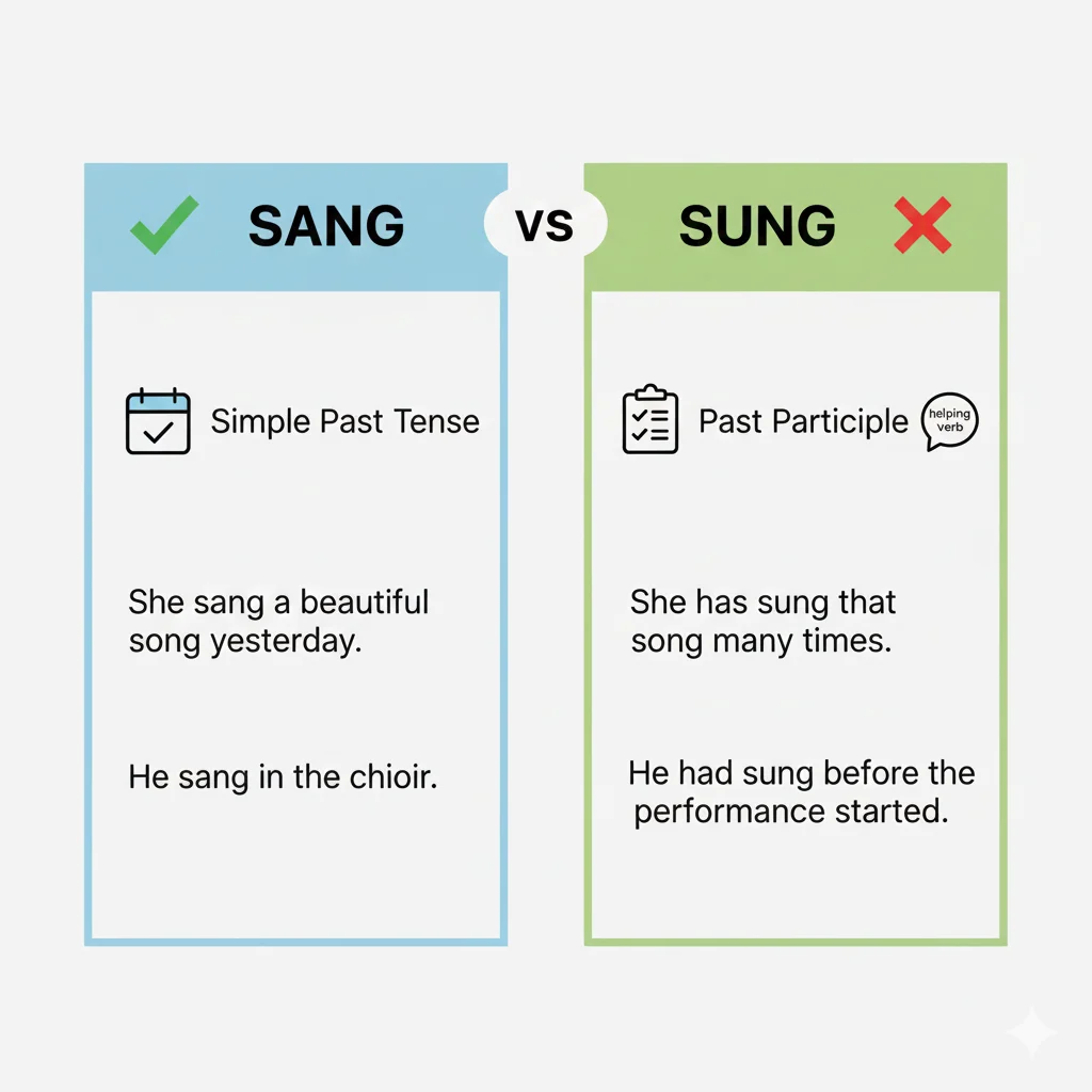 Sung or Sang