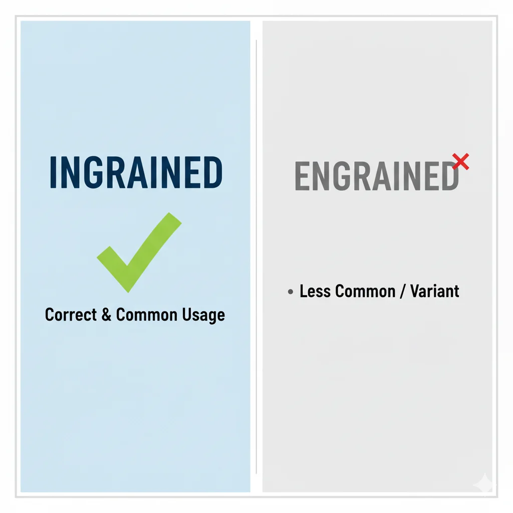 ingrained or engrained