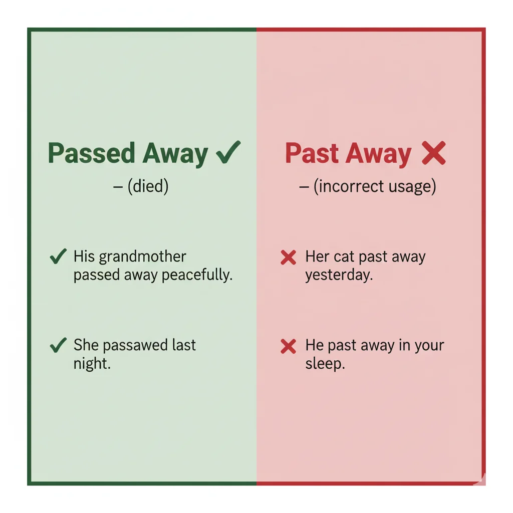 passed away or past away