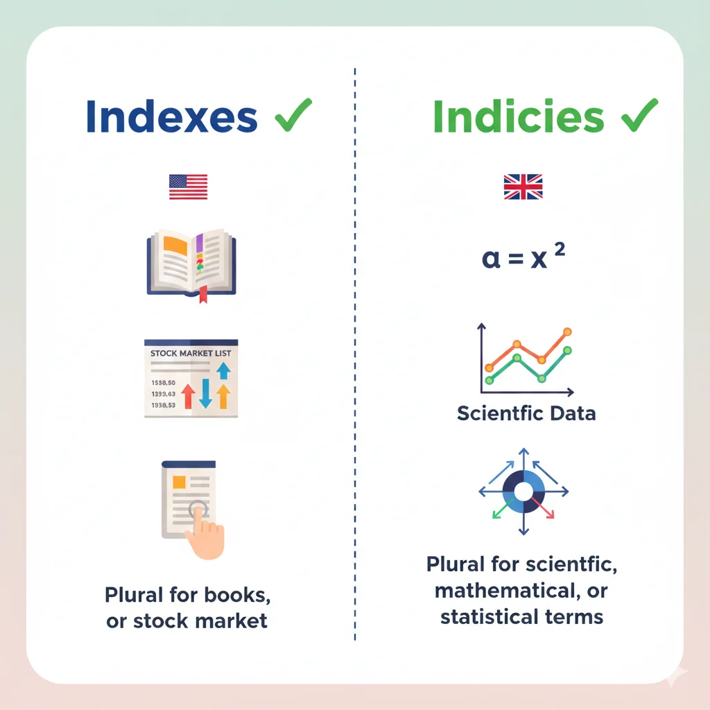 indexes or indices
