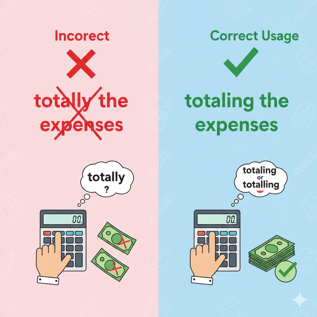 totaling or totalling