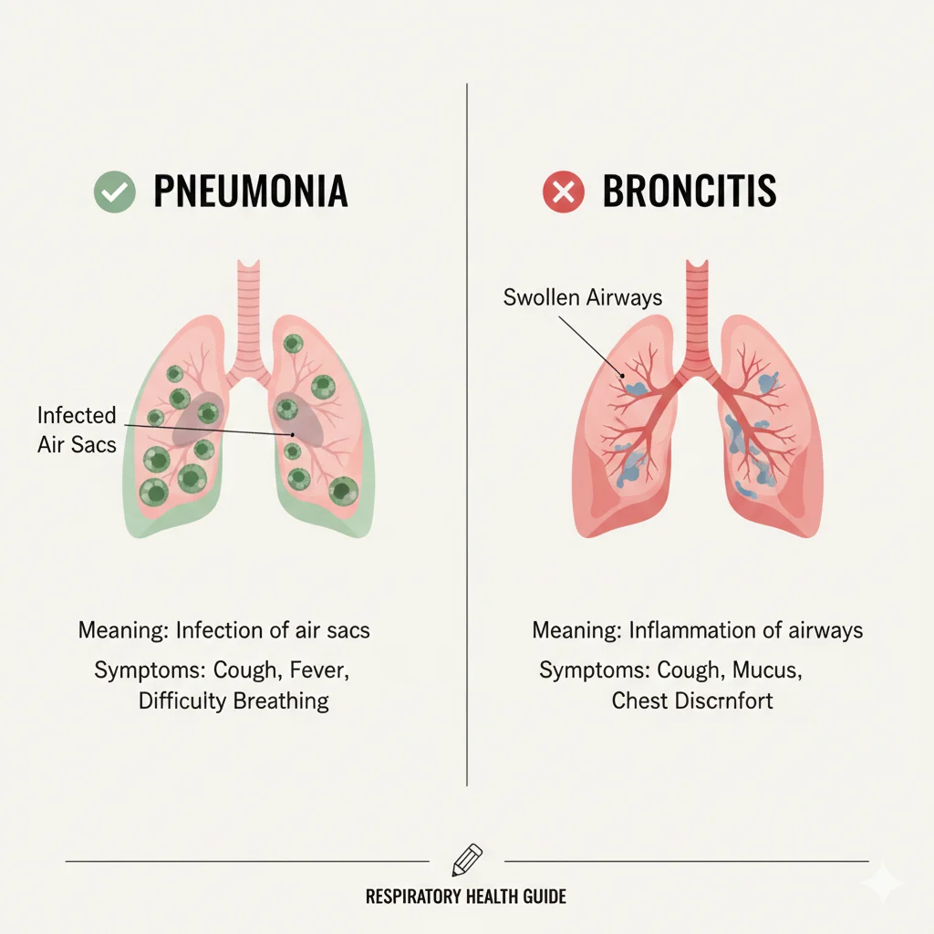 Pneumonia or Bronchitis