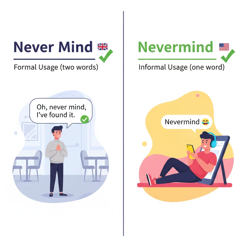 never mind or nevermind